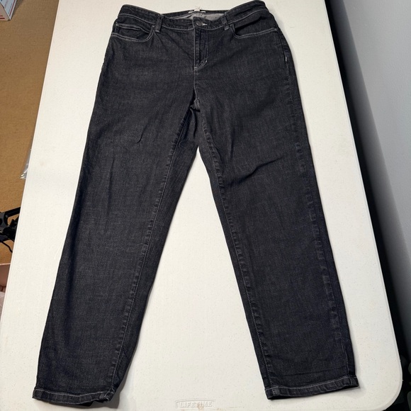 Eileen Fisher Black Ankle Jeans - Picture 11 of 12